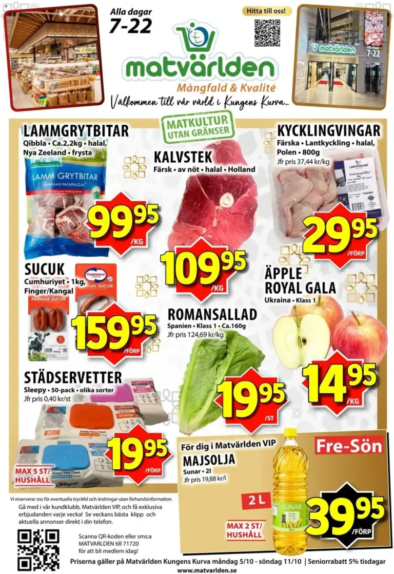 Matvärlden erbjudanden 05/10/2026 - 11/10/2026